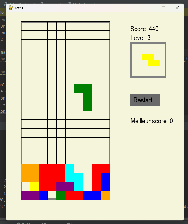 Screen de l'interface du jeu